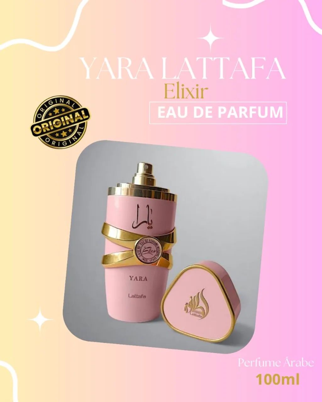 Perfume Árabe Original Importado Yara Lattafa Elixir Feminino 100ml  - Foto 5