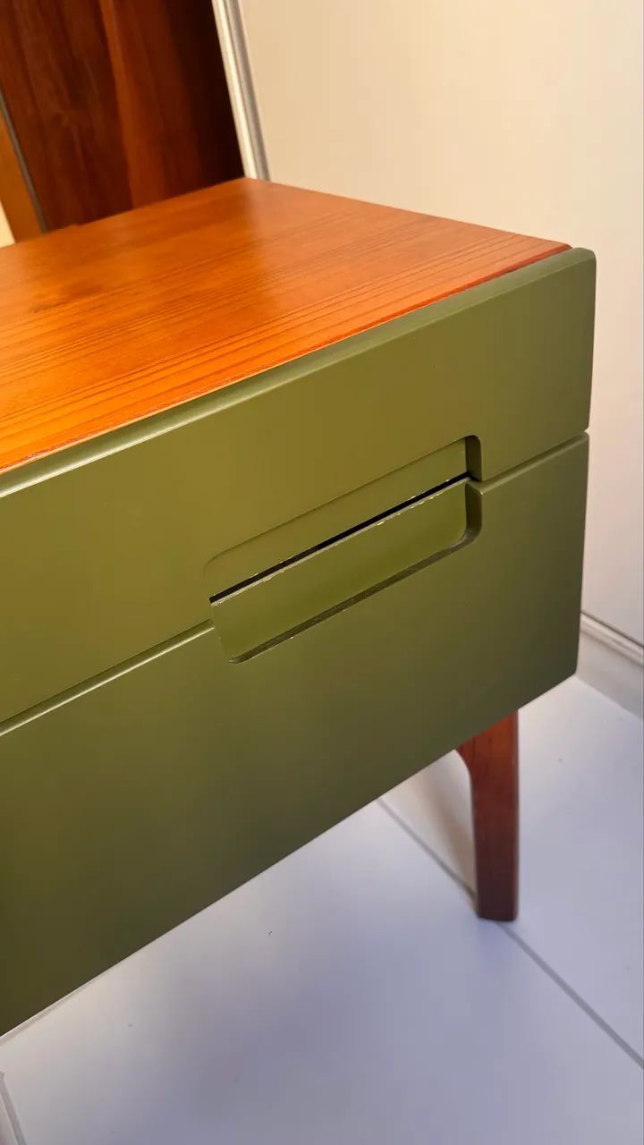 Mesa de cabeceira madeira verde  - Foto 4