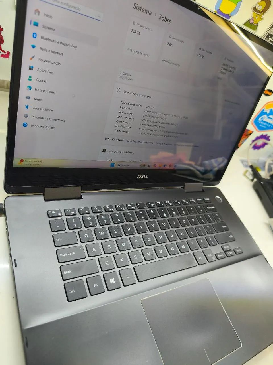 Notebook Dell Inspiron 7586 i7-8gen com placa de vídeo  - Foto 4