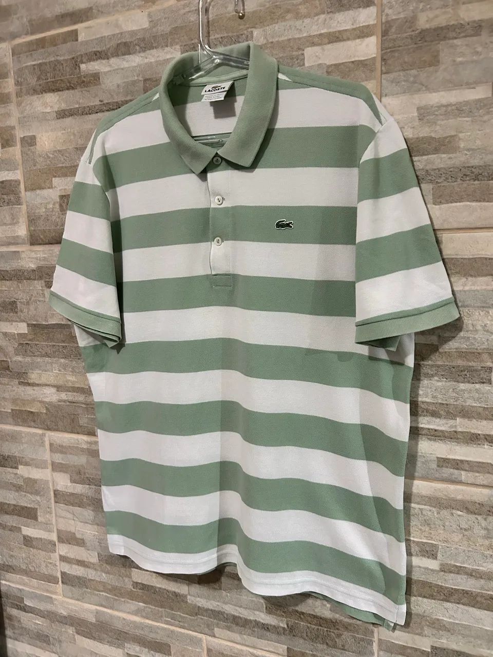 Camisa polo listrada Lascoste 7 - Foto 3