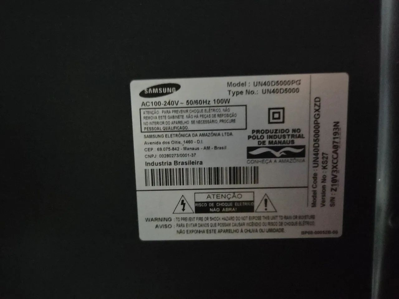 TV Samsung LED 40" UN40D5000 - Funcionando Perfeitamente - Foto 2