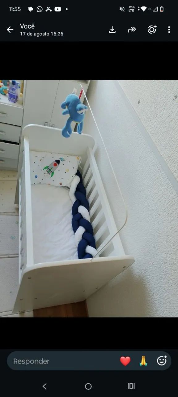Mini Berço com colchão  - Foto 3