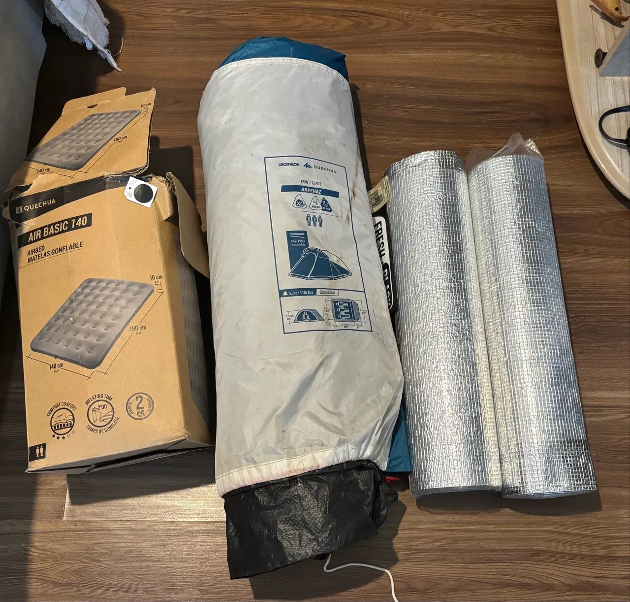 Barraca e colchão inflável 