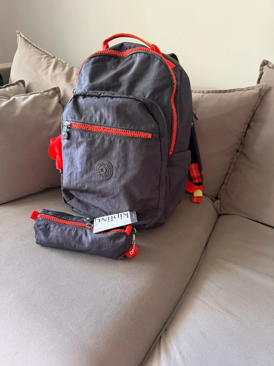 Kipling original - Mochila e estojo - Foto 2