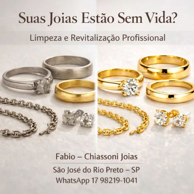 Limpeza e Manutenção em Joias e alianças