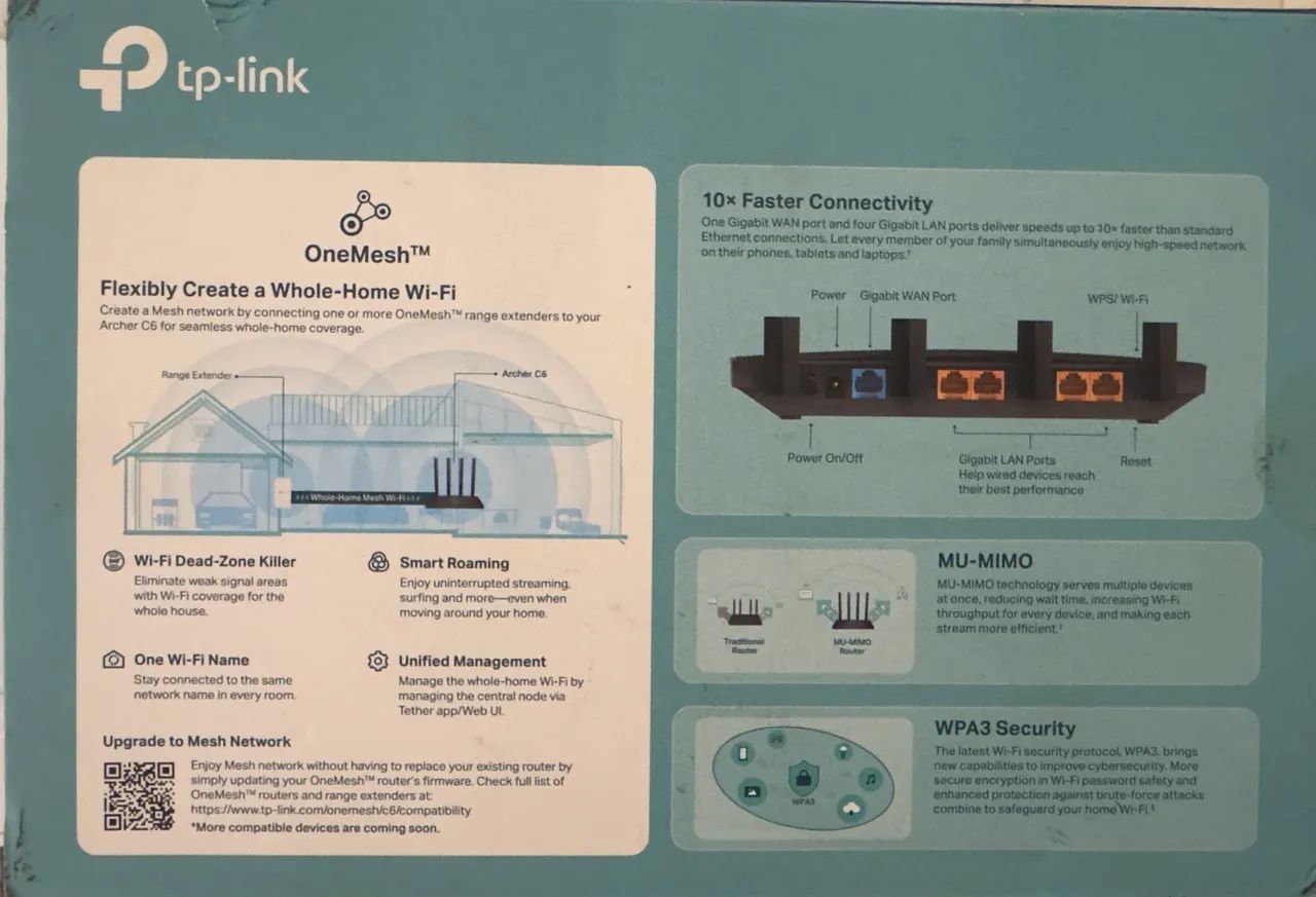 Tp-link AC1200 Mesh Wi-Fi Router Archer C6  - Foto 3