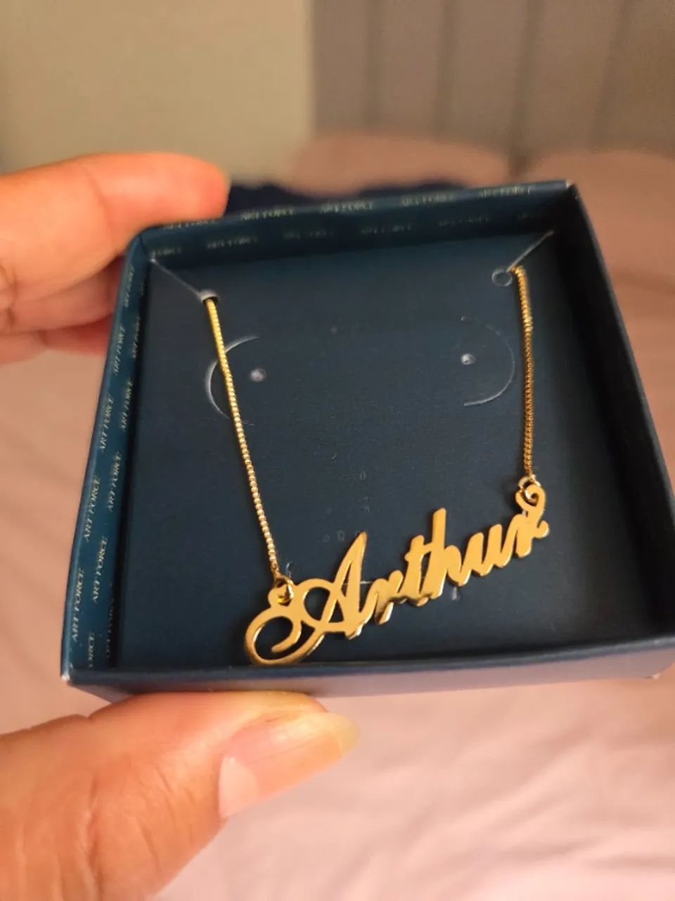 Colar com nome Arthur - banhado ouro 18