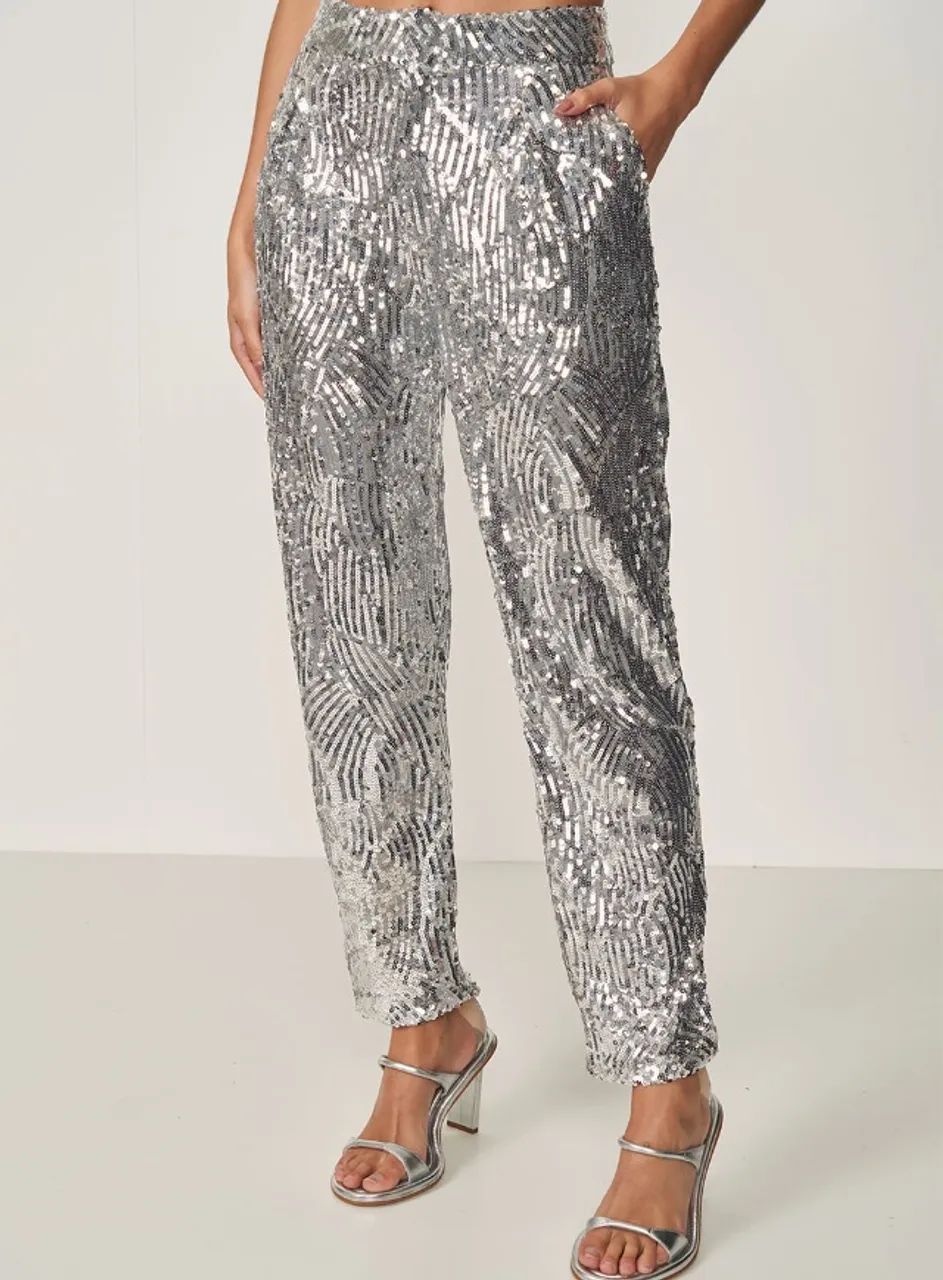 Calça Paetê colcci 60% OFF - Foto 2