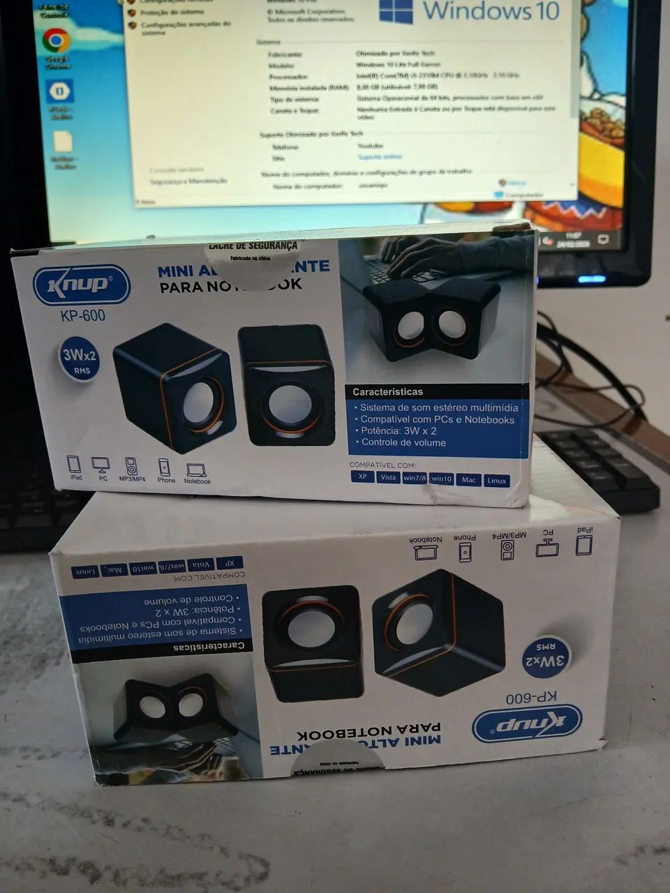 Caixinha de Som Mini Auto Falante pra Note booke e Computador * ENTREGA  - Foto 2