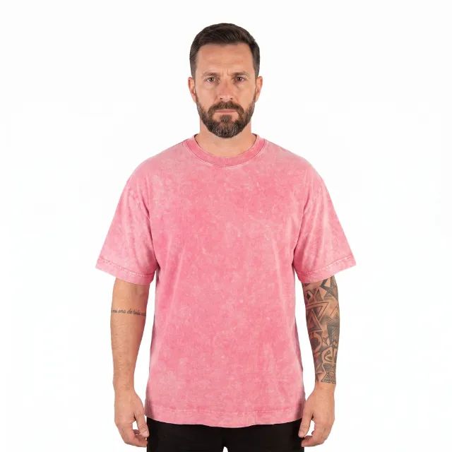 Camiseta Oversized Malhão Marmorizado Mármore Algodão - Foto 3
