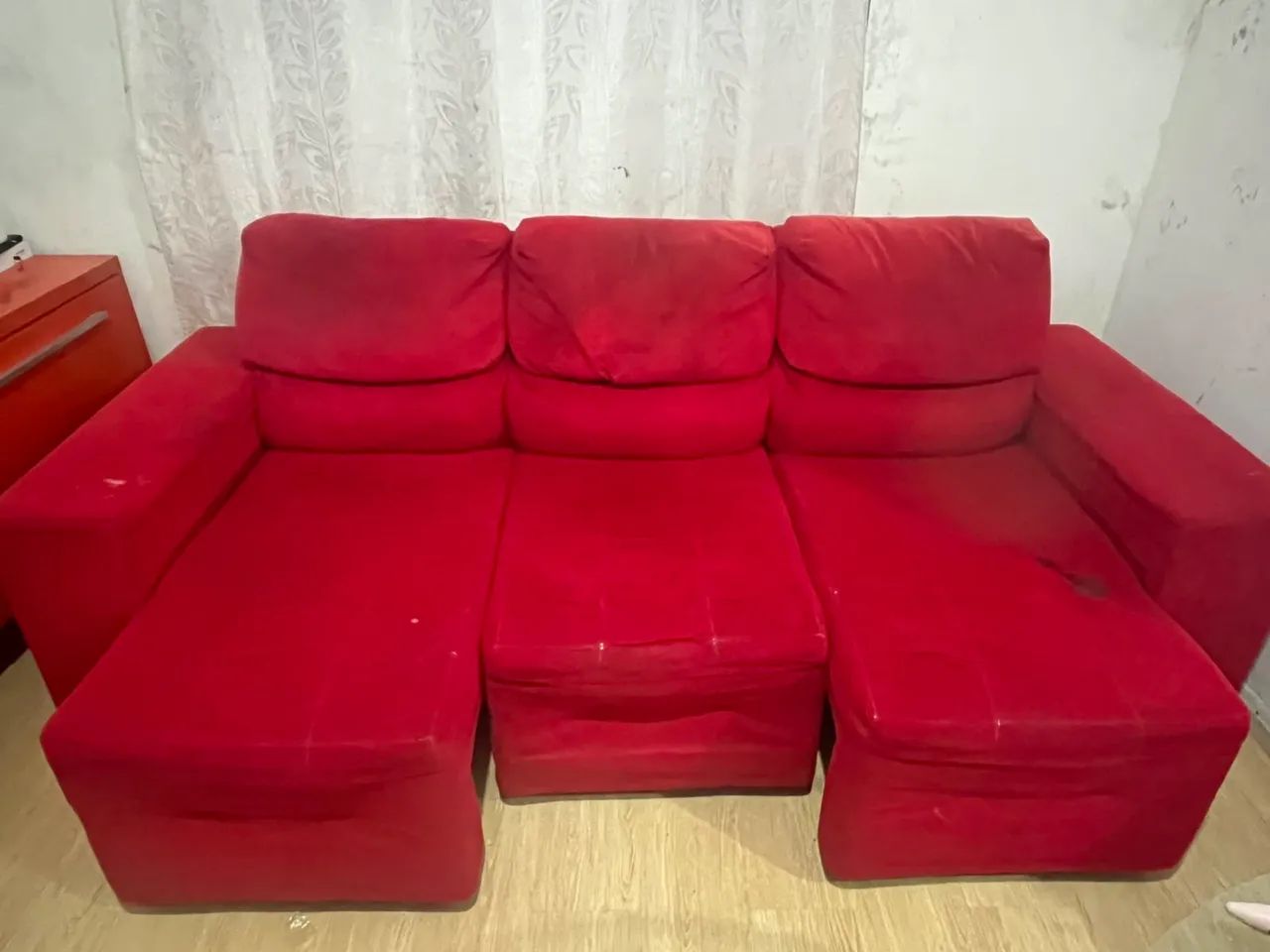 Vendo sofá vermelho  - Foto 3