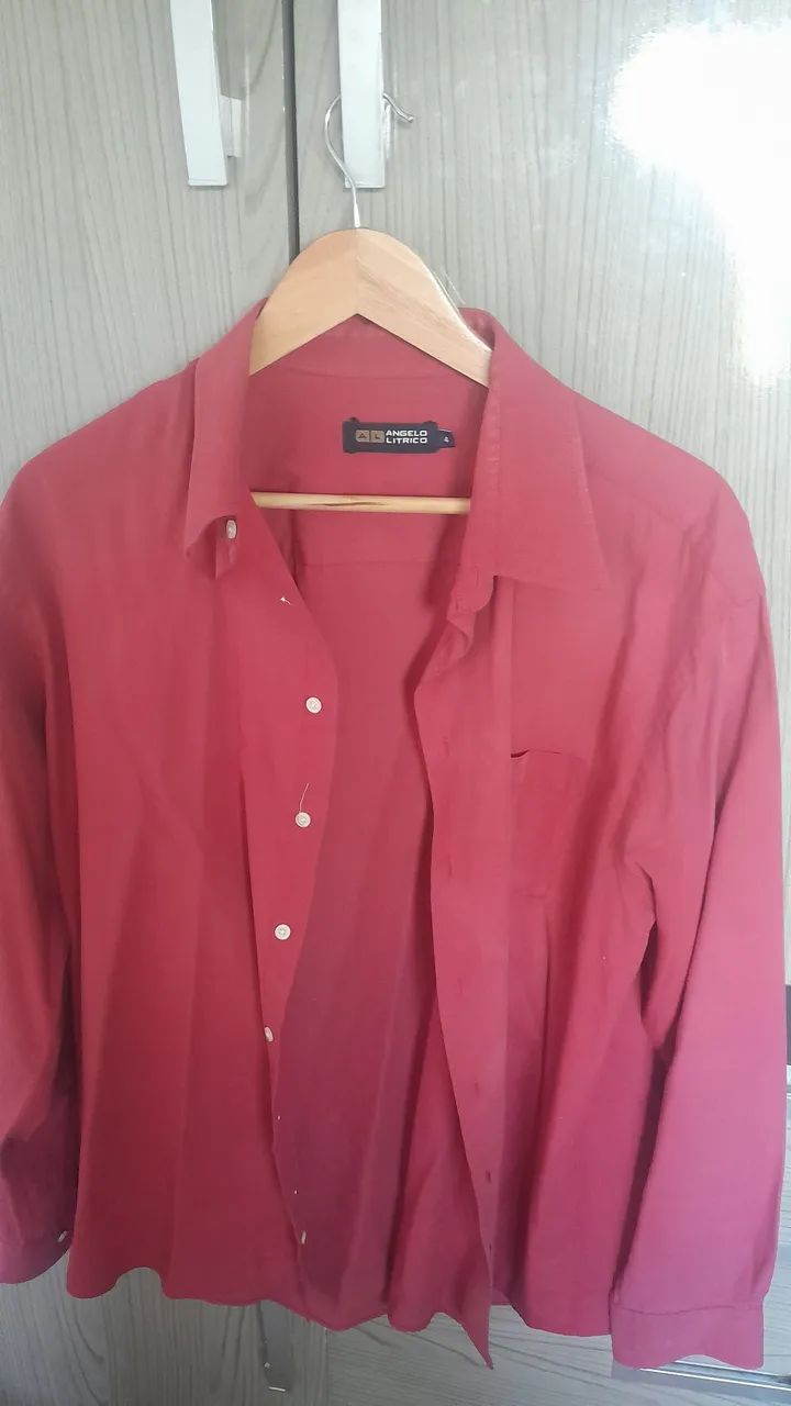Camisa social vermelha 