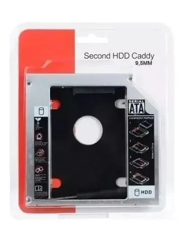 Adaptador Caddy notebook SSD e HD 9,5mm