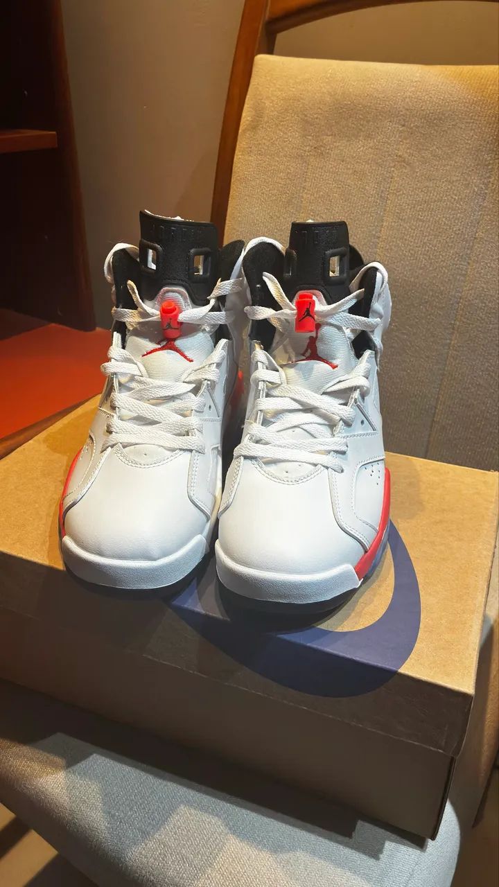 Tênis Air Jordan 6 White Infrared  - Foto 3