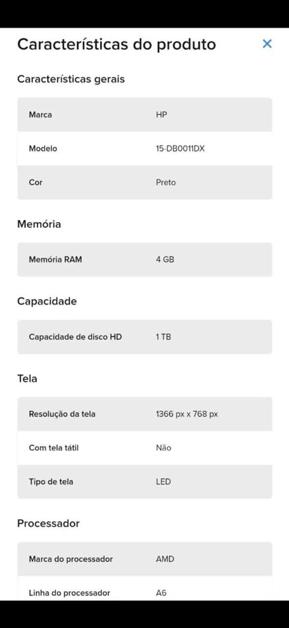 Notebook HP 15-DB0011DX  - Foto 3