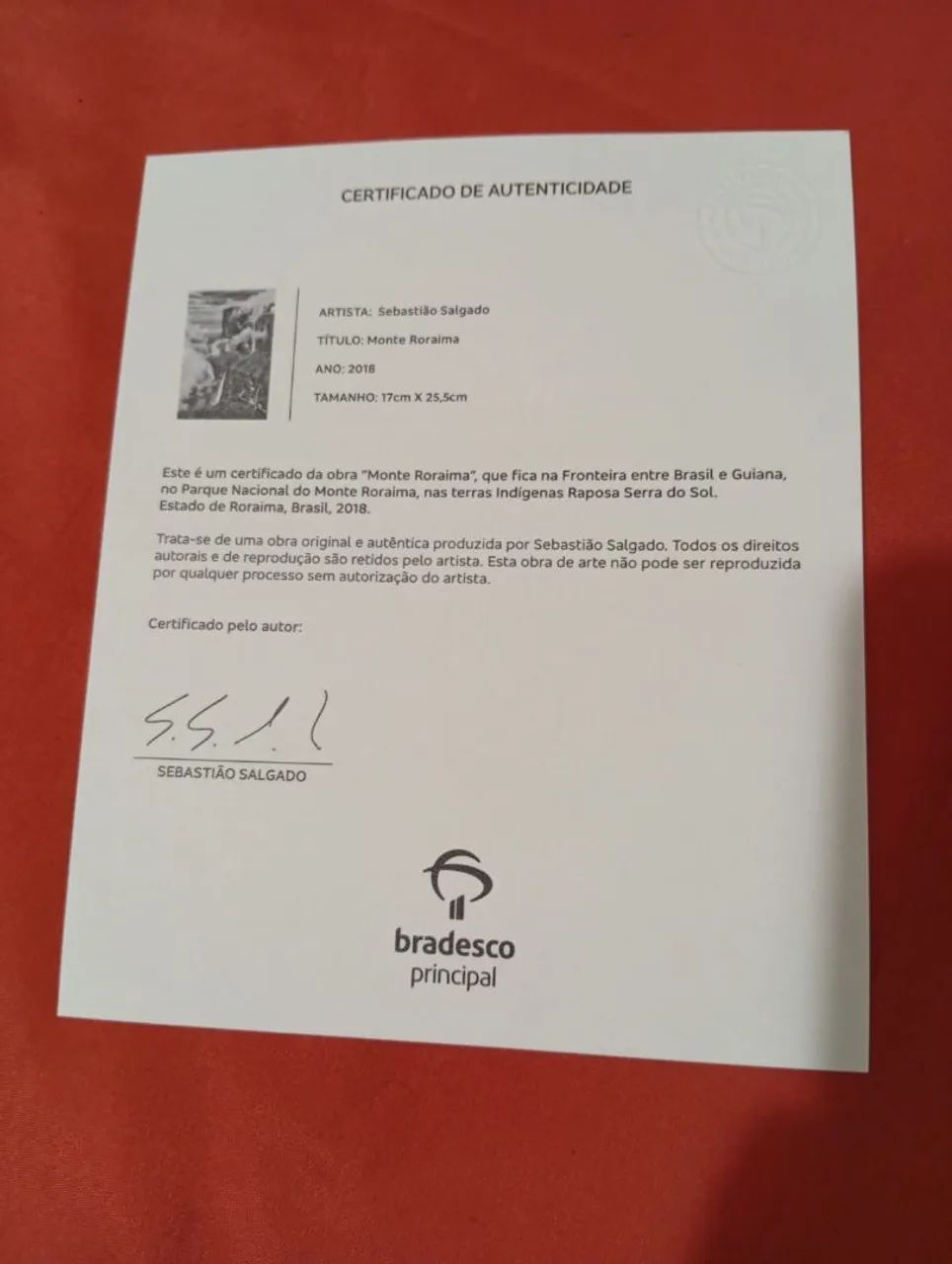 Fotografia Sebastião salgado original com certificado  - Foto 3