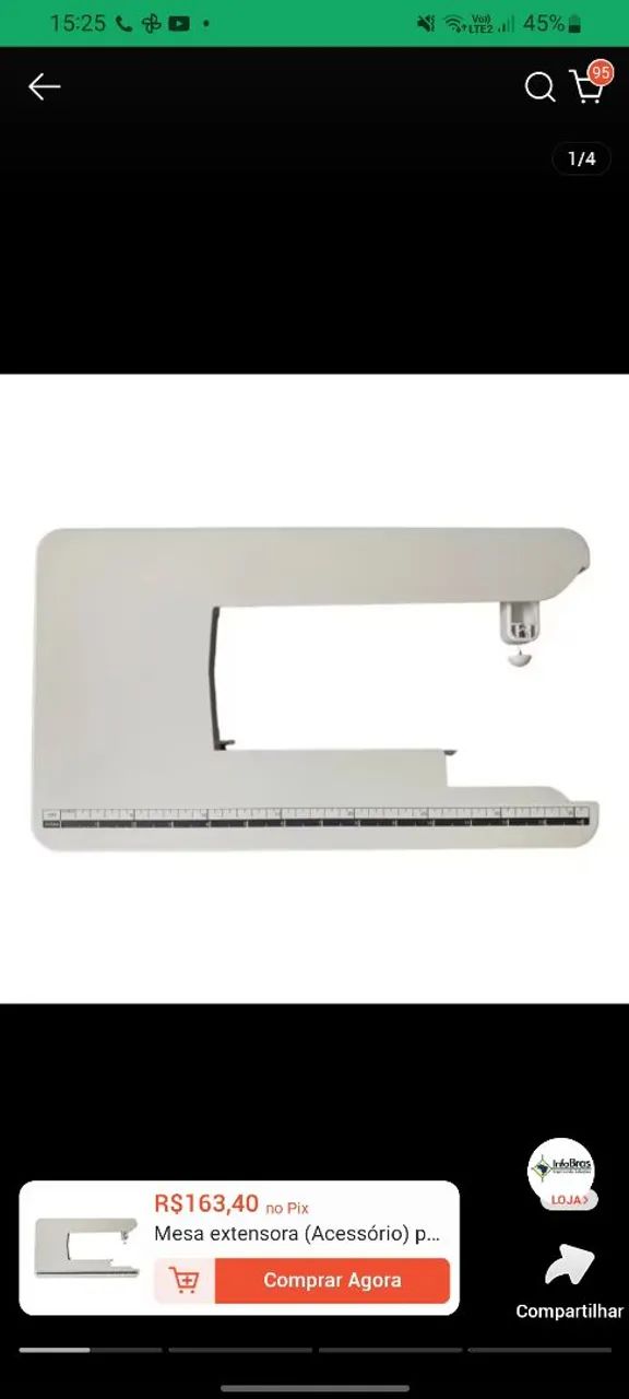 Mesa extensora para máquinas de Costura brother. 