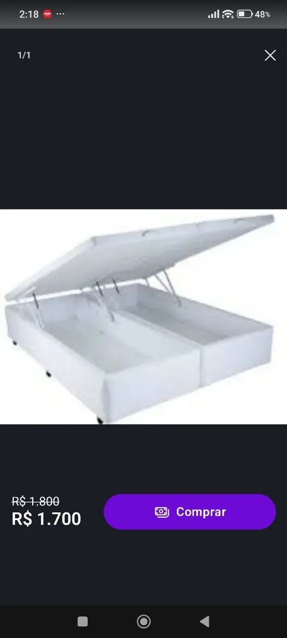 Box baú queen size branco