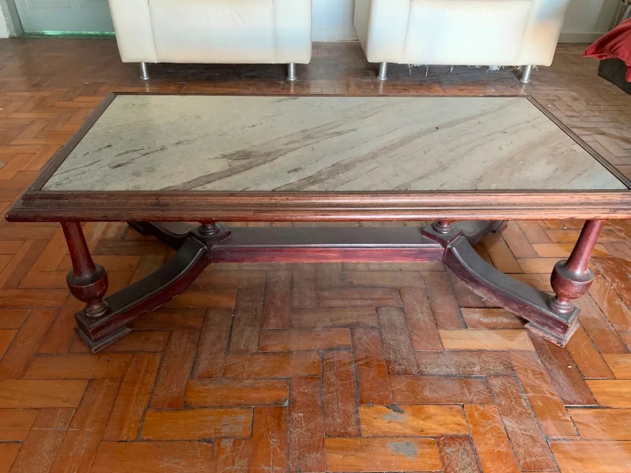 Mesa m ármore+ madeira maciça  - Foto 2
