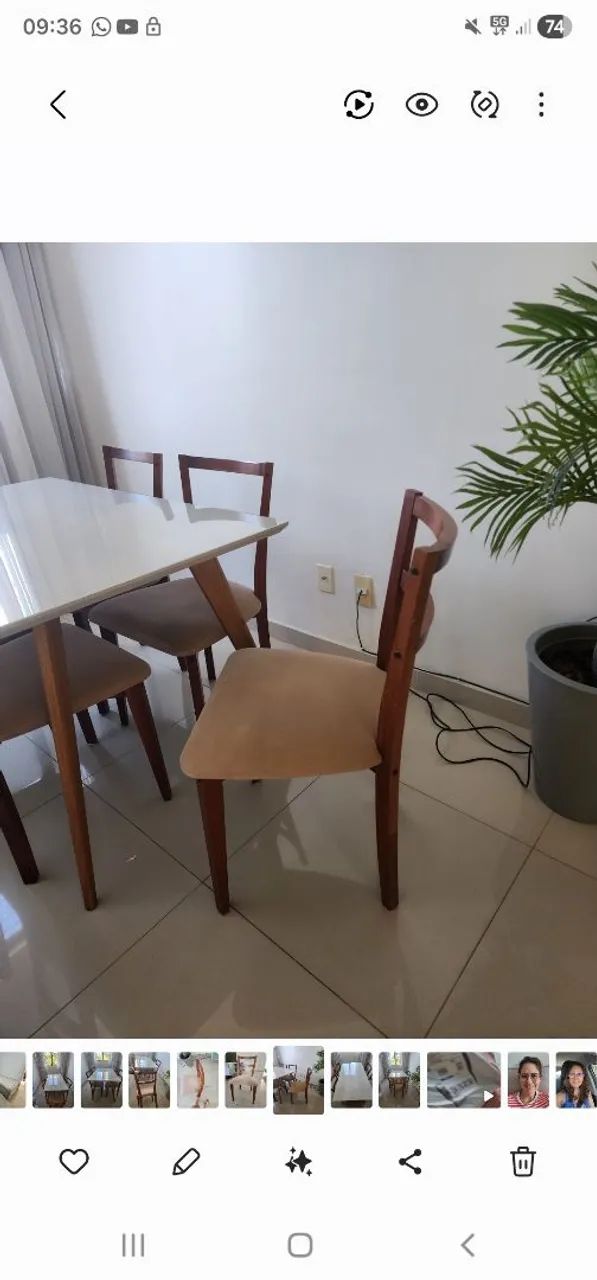 Conjunto com 4 Cadeiras em Madeira - Marca Herval - Foto 4