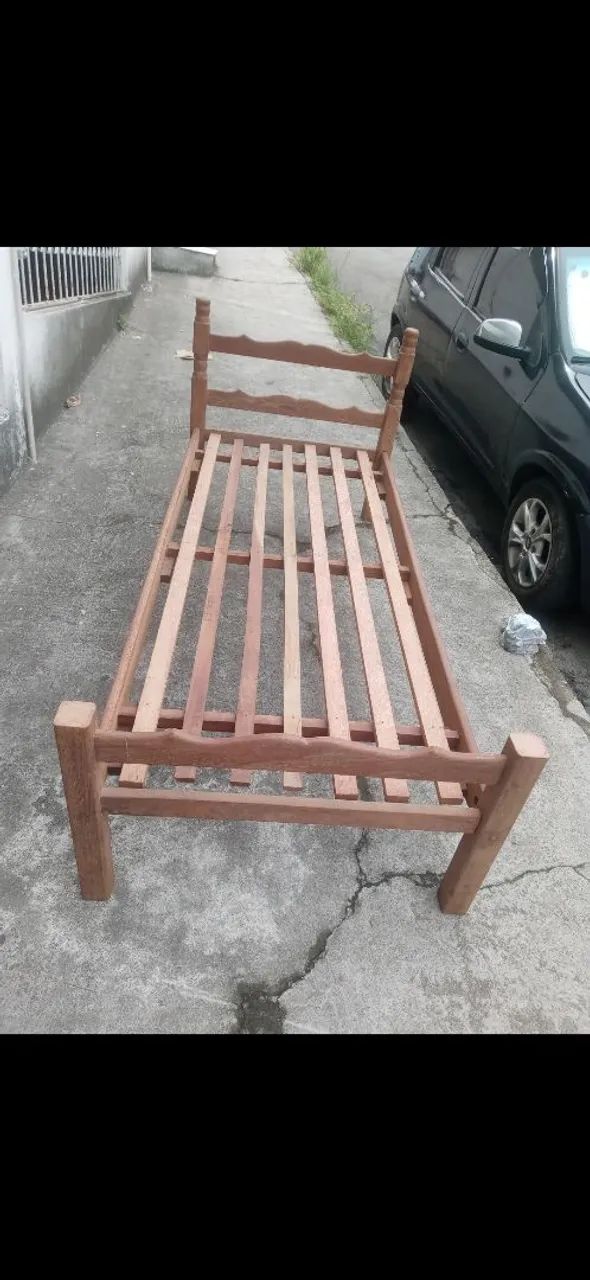 Cama solteiro madeira mecânica seme nova - Foto 4