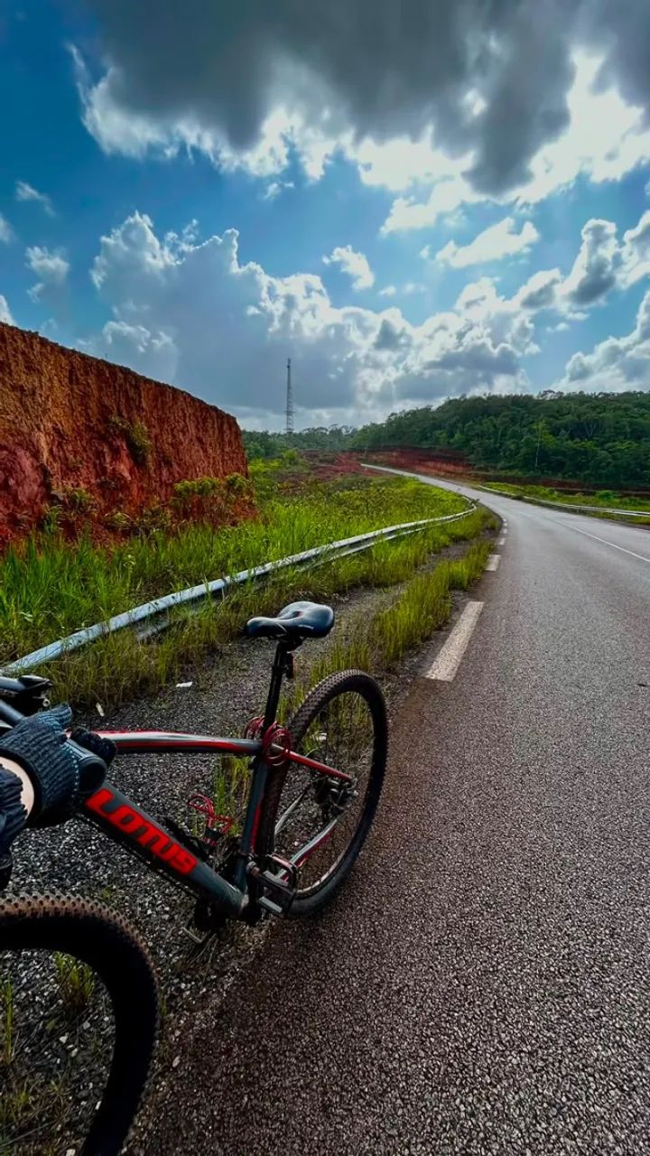 Bicicleta marca Lótus 29 cinza e vermelho