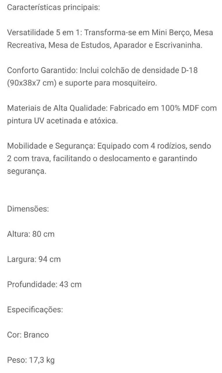 MINI BERÇO  - Foto 5
