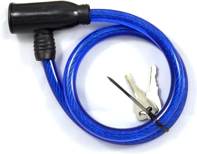 Corrente Cadeado Para Bicicleta Com Cabo De Aço 60 Cm Eda