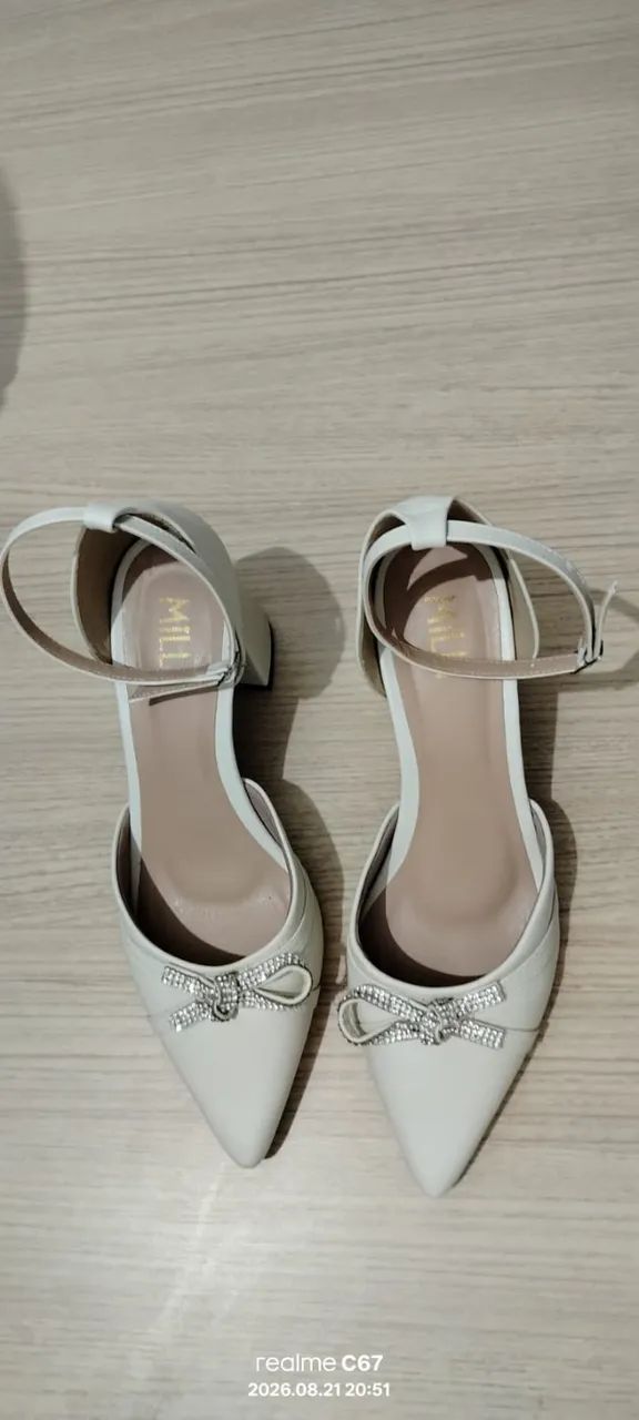 Scarpin off White de salto grosso - Foto 3