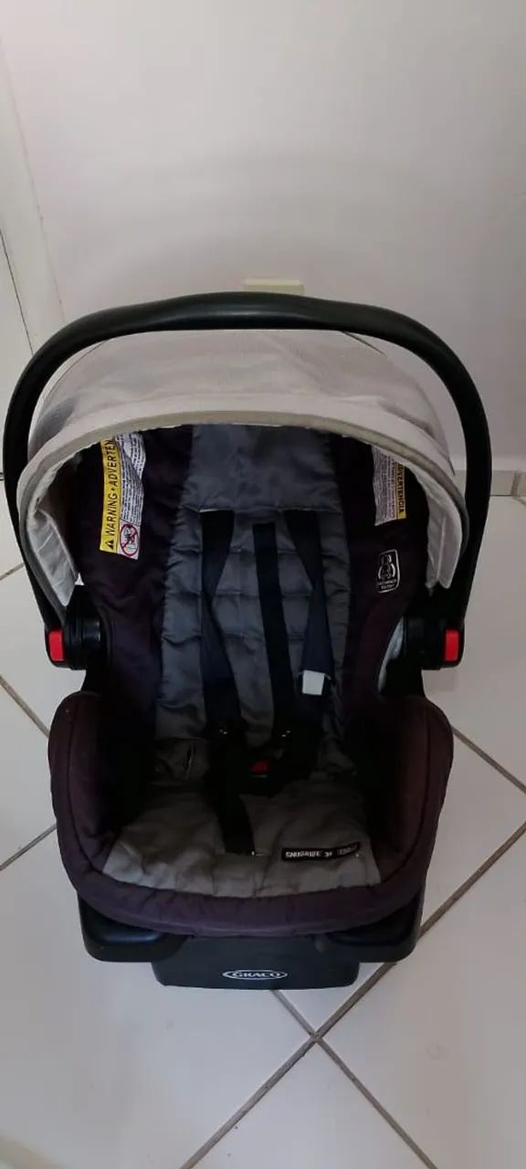 Bebê Conforto Graco SnugRide 35 + Base para Carro (Excelente Estado) - Foto 5