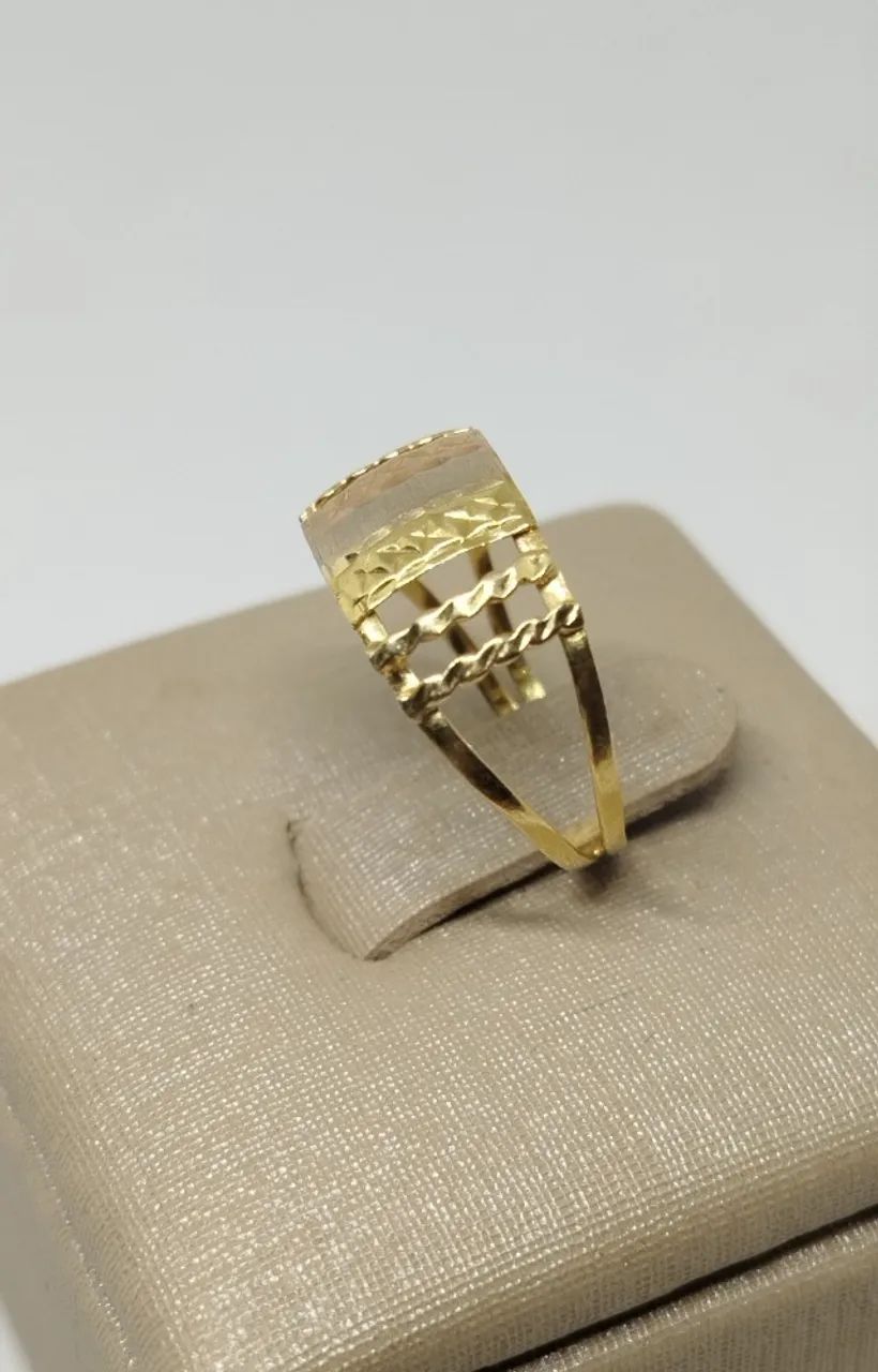 Anel Tres ouros 18k  aro 12,5  - Foto 2