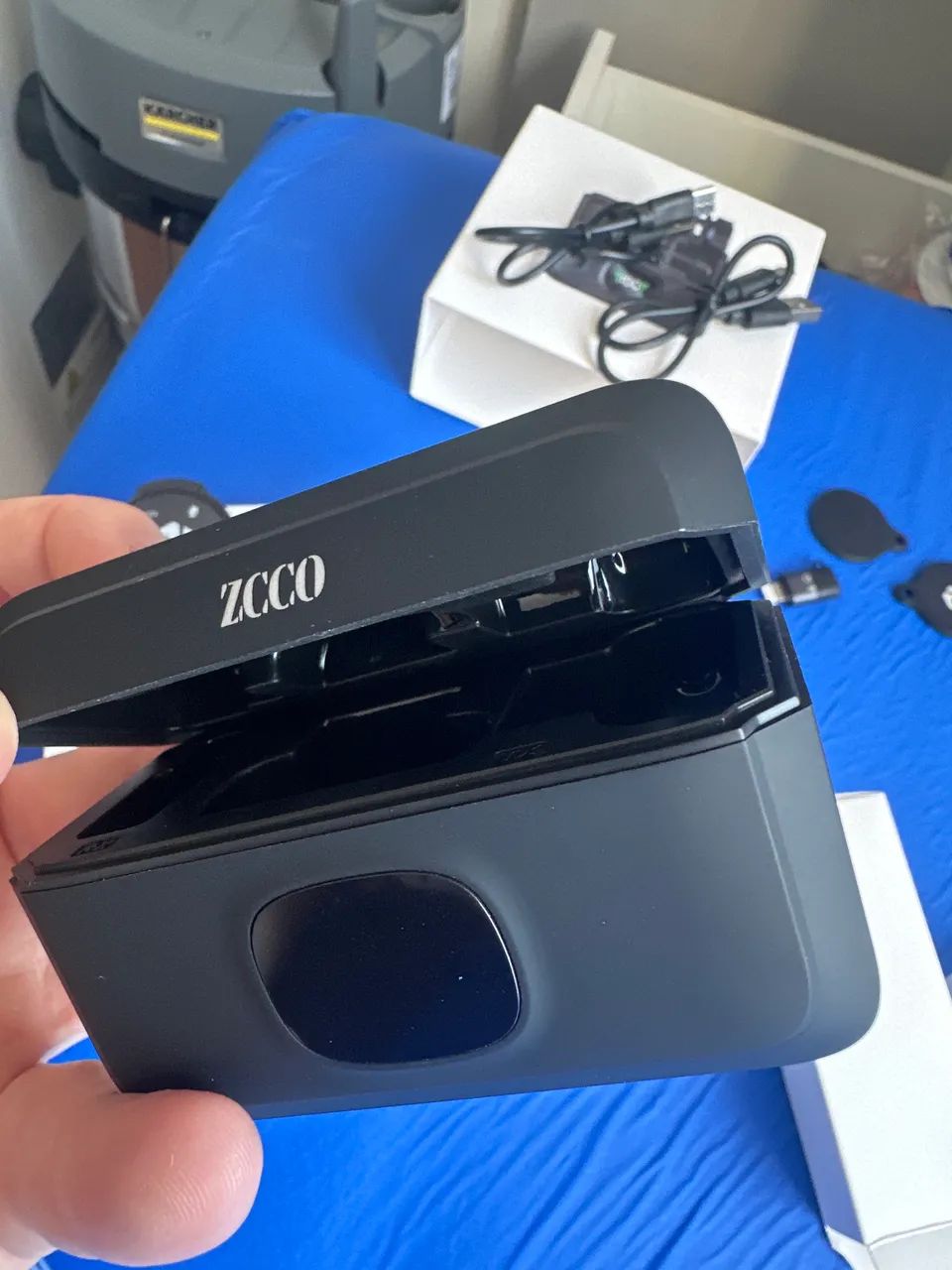 ZCCOBR J6 Microfone Sem Fio Lapela Magnético Duplo Redução Ruído Android/iOS/iPhone - Foto 2