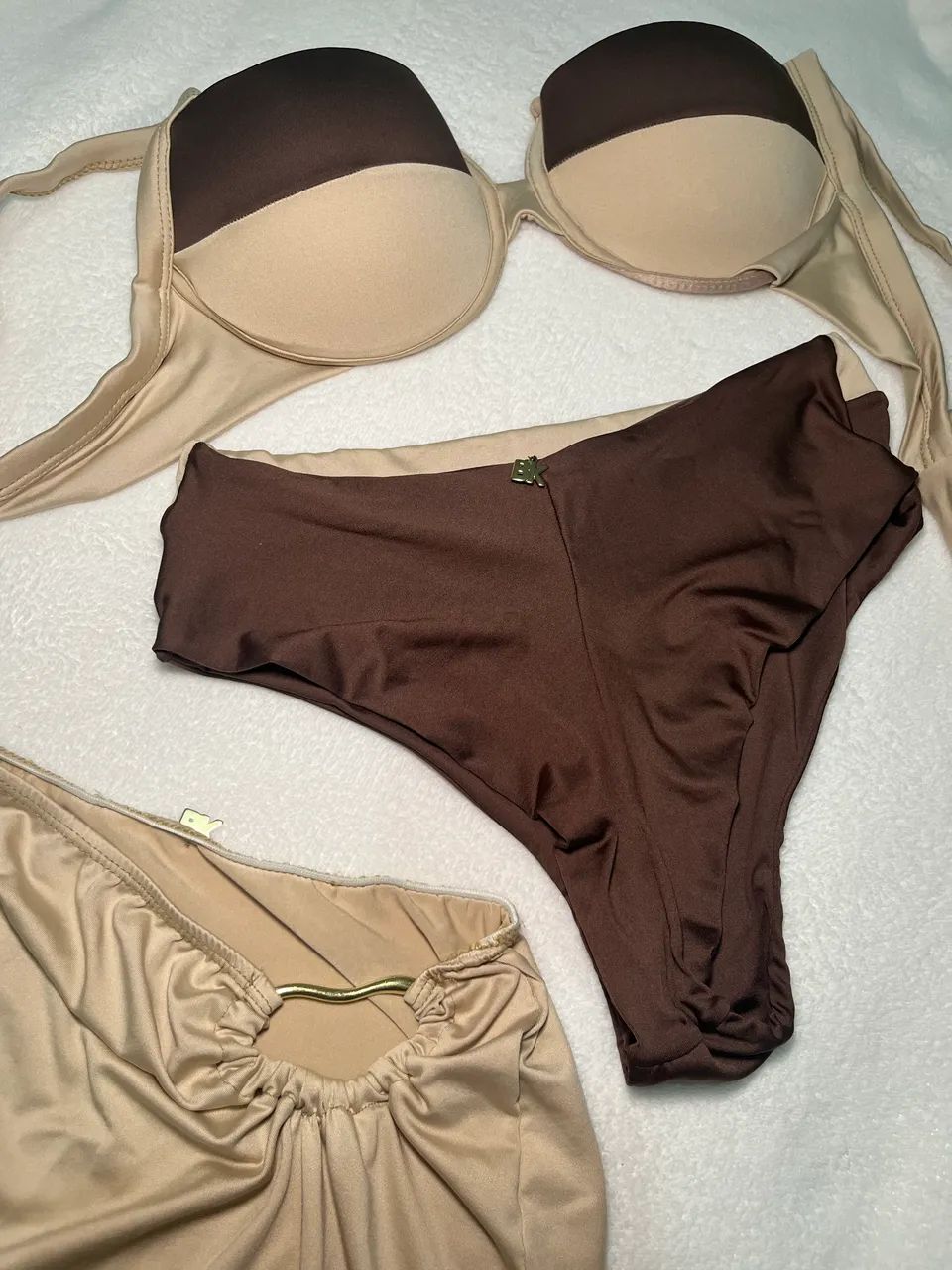 Biquíni meia - taça com calcinha hot pants  - Foto 2