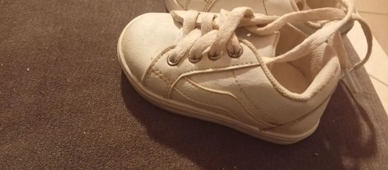 Tênis Infantil Bebê Casual Branco com Cadarço T19 - Foto 3
