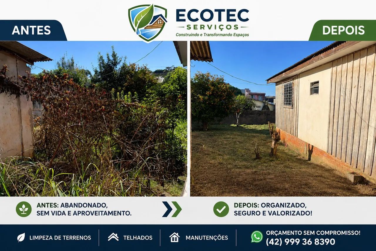 Jardinagem e Limpeza de Terreno | Roçada e Corte de Grama - Ponta Grossa