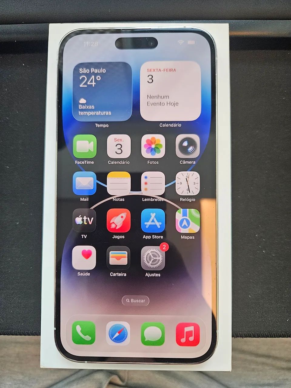 iPhone 14 Pro Max Silver 128GB - Caixa e Cabo Original Novo - Foto 2