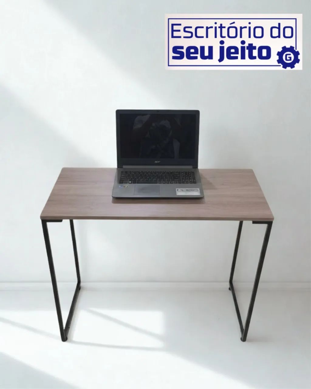 Escrivaninha NOVA Mesa Estilo Industrial Multiuso para Notebook de Estudo Computador Birô
