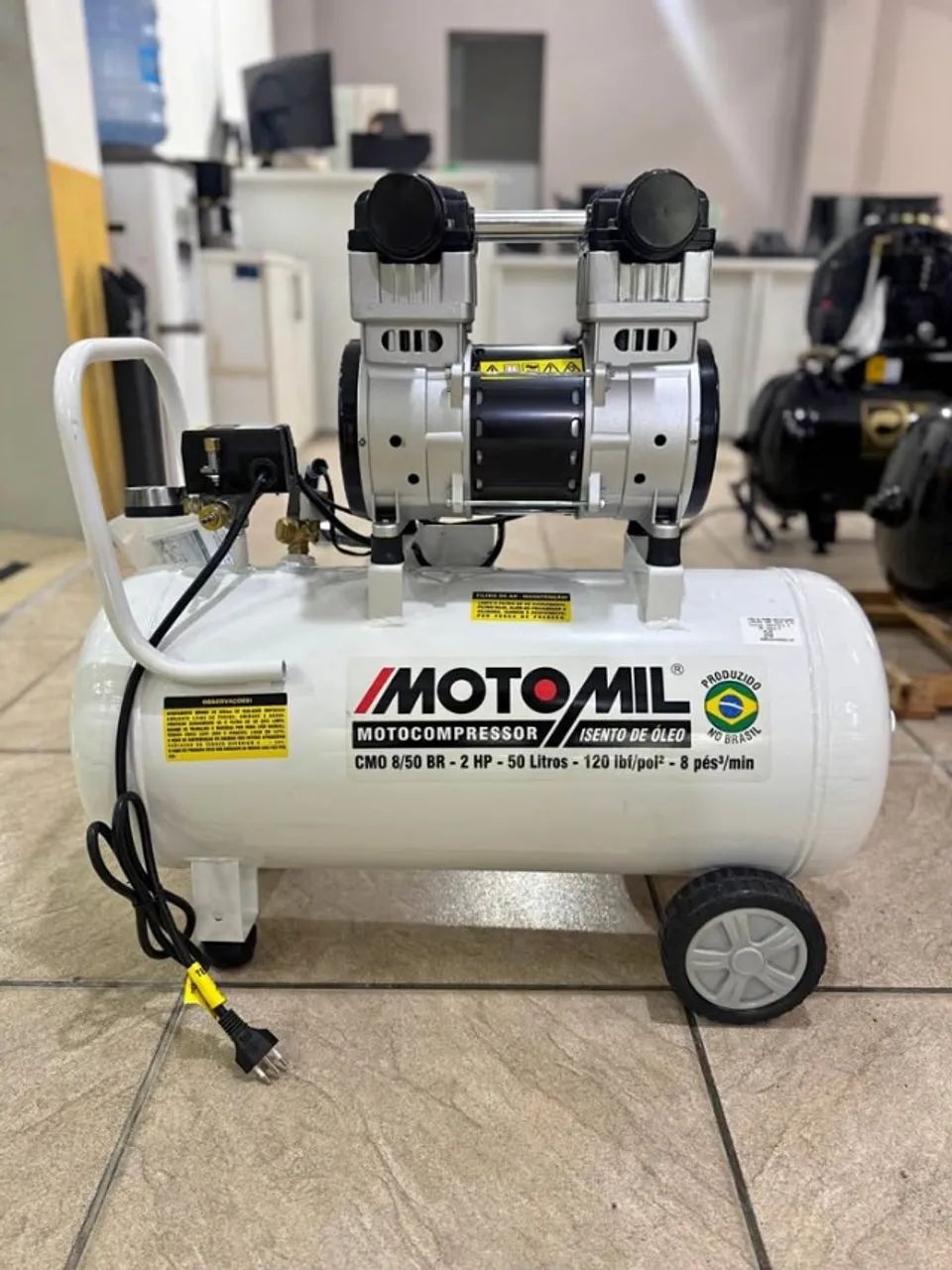 Compressor de Ar Odontológico 50L 120psi Motomil (Novo)