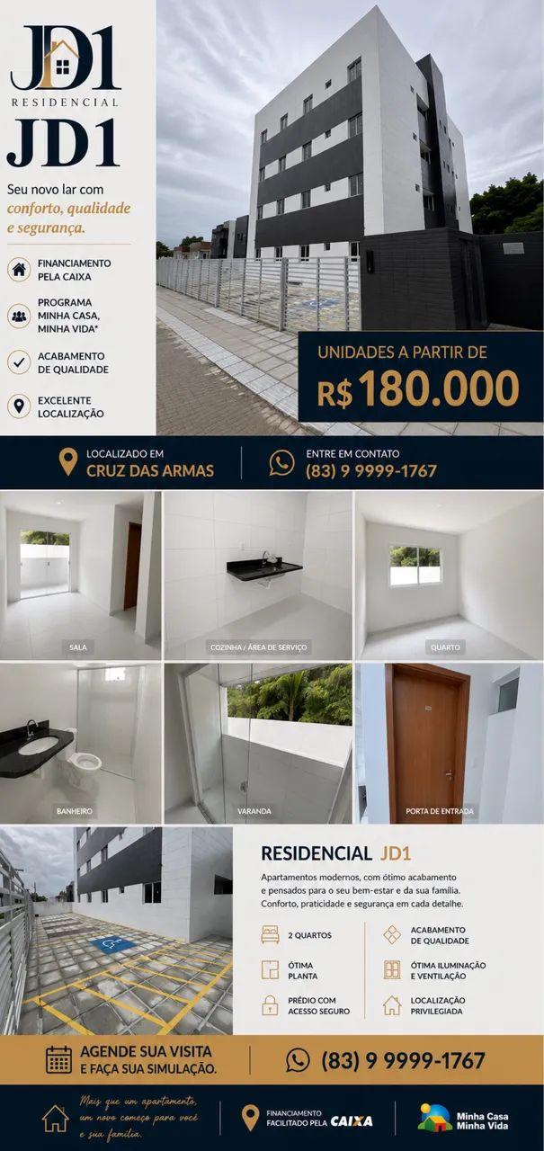Apartamento em Cruz das Armas 