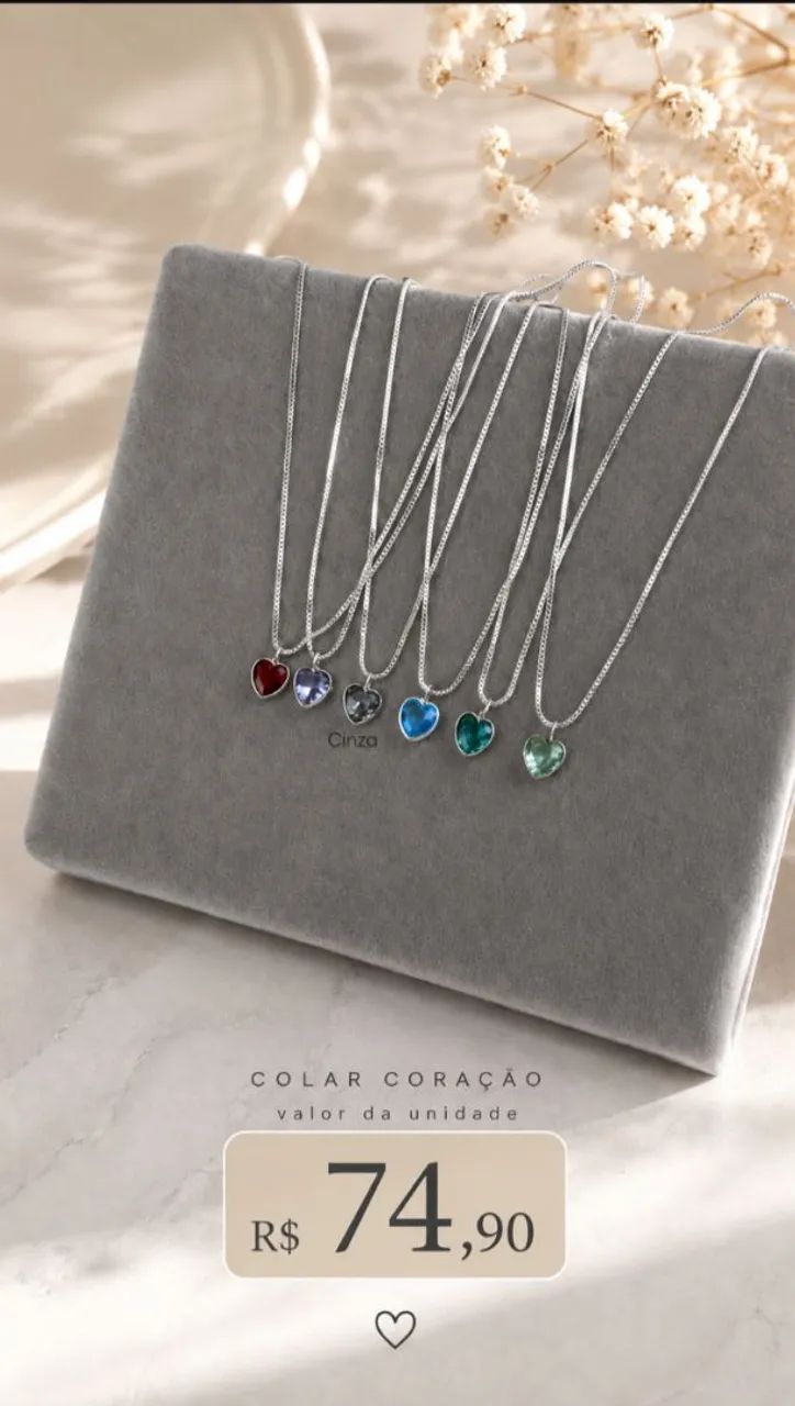 Colar Coração Prata 925
