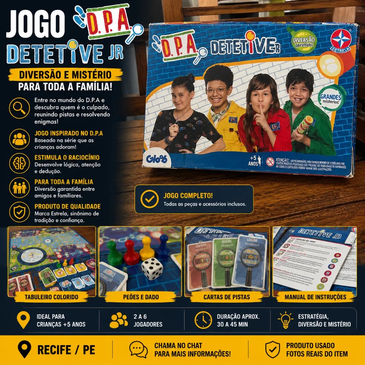 JOGO D.P.A DETETIVE JR - ESTRELA