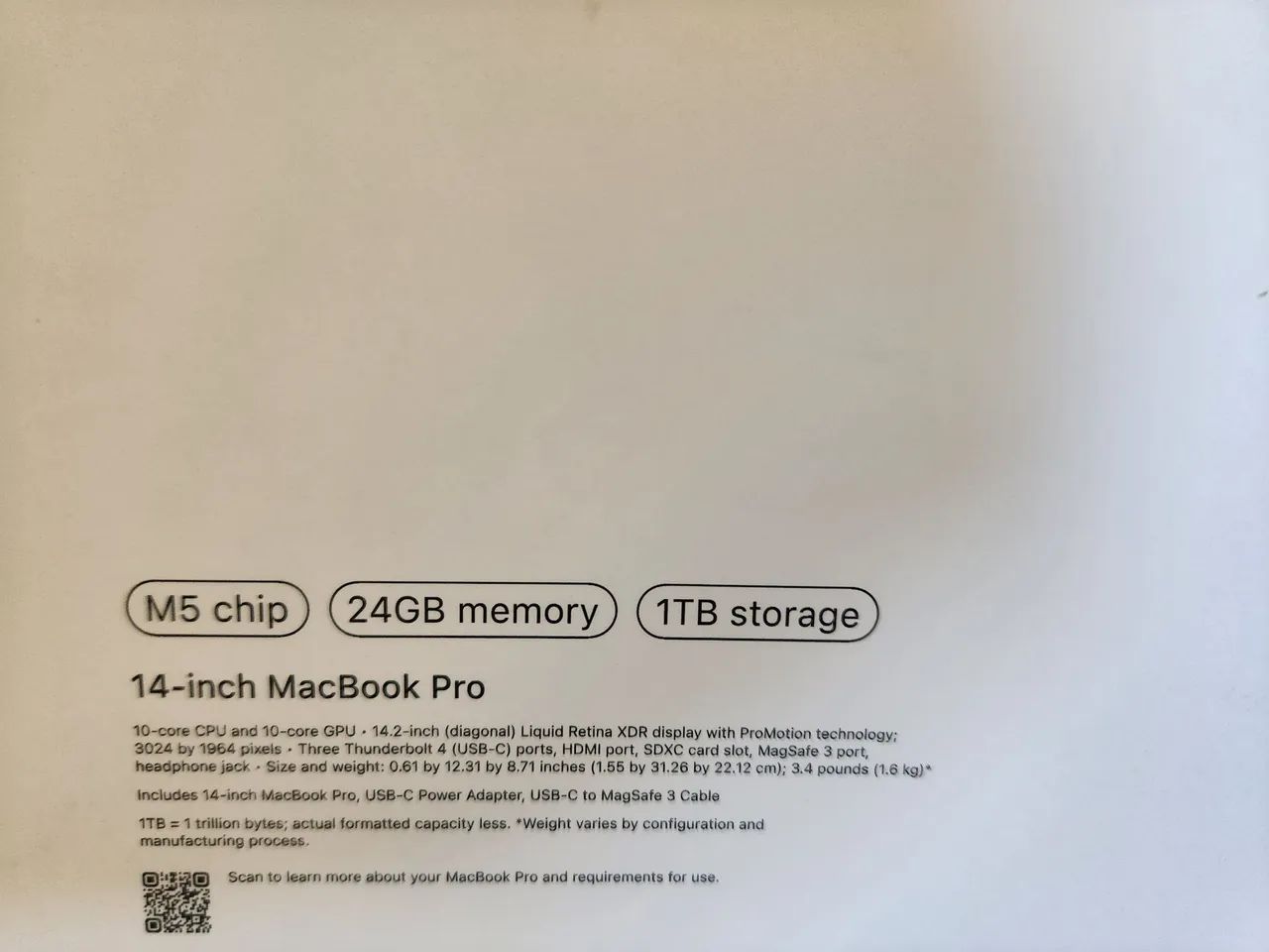 Macbook Pro M5 14.2 2025 24GB-1TBSSD - Foto 3