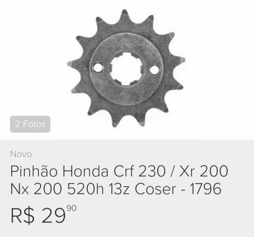 Pinhão xr nx cbx 13 dentes