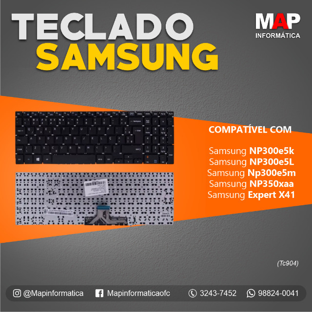 Teclado notebook samsung np300e5k, np350xaa ( novo )