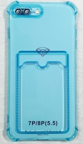 Capa silicone case porta cartão iphone 7/8 plus salmão - Apple - Espaço Case  - Loja Acessórios Celular Maceió