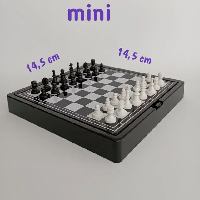 Jogo de tabuleiro magnetico 5 em 1 xadrez dama ludo 2 medio chess set