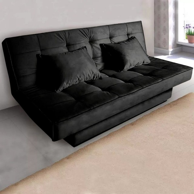 promoção sofá cama reclinável em 3 posições R1 Móveis Parque Nossa