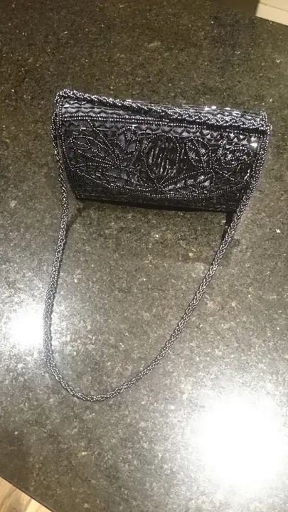 Bolsa para Festas Cinza Bordado - Foto 2