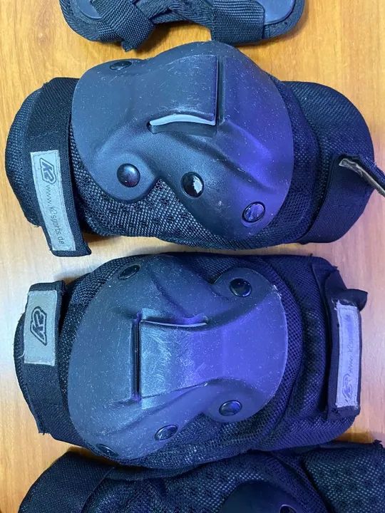 kit proteção skate com  joelheira cotoveleira munhequeiras - Foto 4