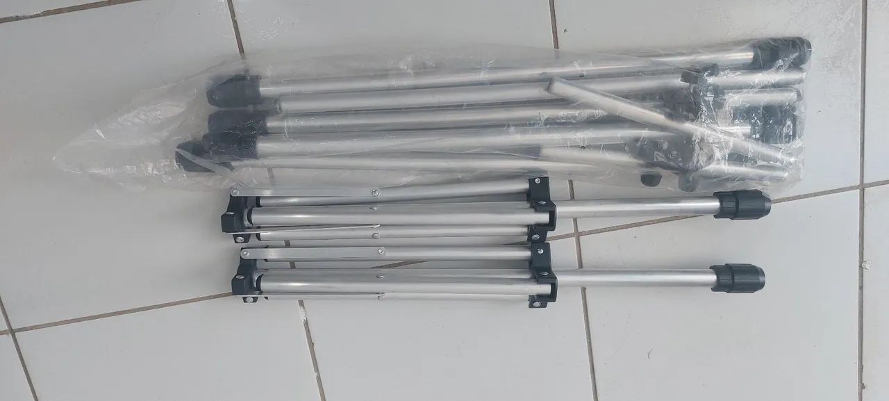 Suporte para fundo Fotográfico Novo + 2 fundos em tecido usados - Foto 2